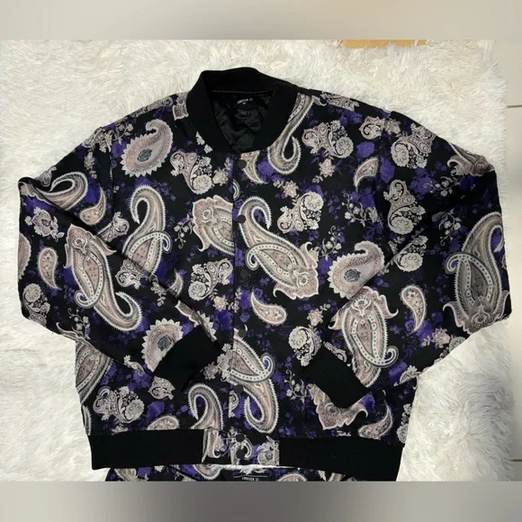 Forever 21 | Set Men Paisley Jacquard | Shorts Size 36 and Jackets Size L | - Picture 4 of 7